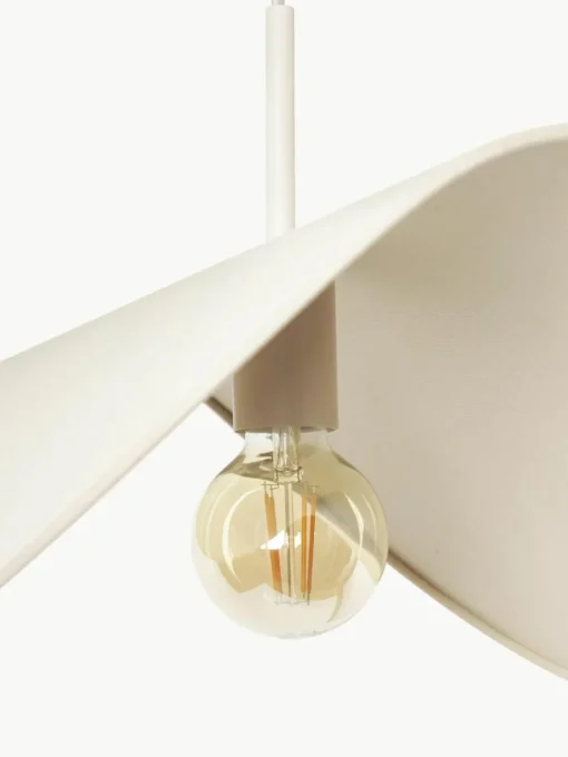 Design-Pendelleuchte Kenzie aus Leinen