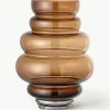 Design-Vase Bulli aus Glas, H 24 cm