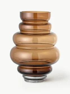 Design-Vase Bulli aus Glas, H 24 cm