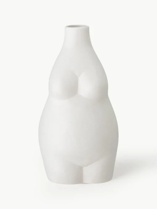 Design-Vase Elora aus Steingut, H 18 cm