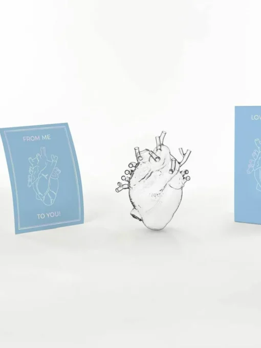 Designvase Love in Bloom aus Glas, H 24 cm