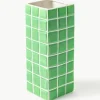 Design-Vase Tile mit Fliesenoptik, H 28 cm