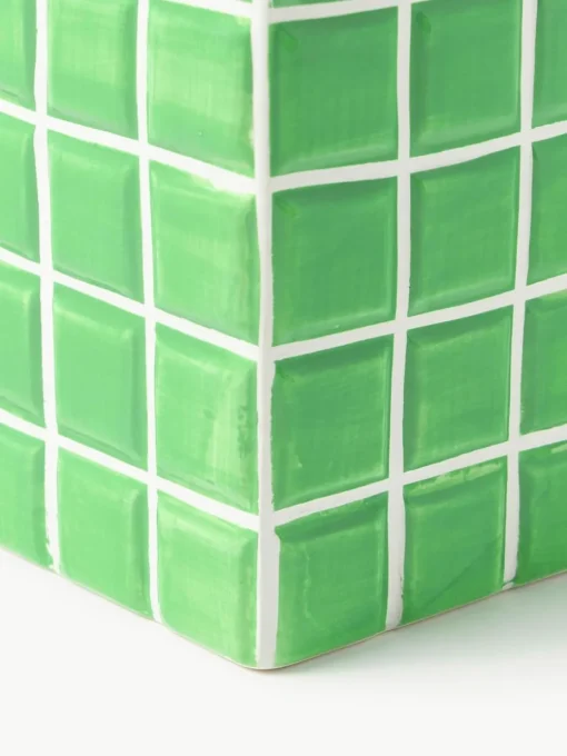 Design-Vase Tile mit Fliesenoptik, H 28 cm