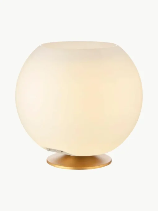 Dimmbare LED-Tischlampe Sphere mit Bluetooth-Lautsprecher und Flaschenkühler
