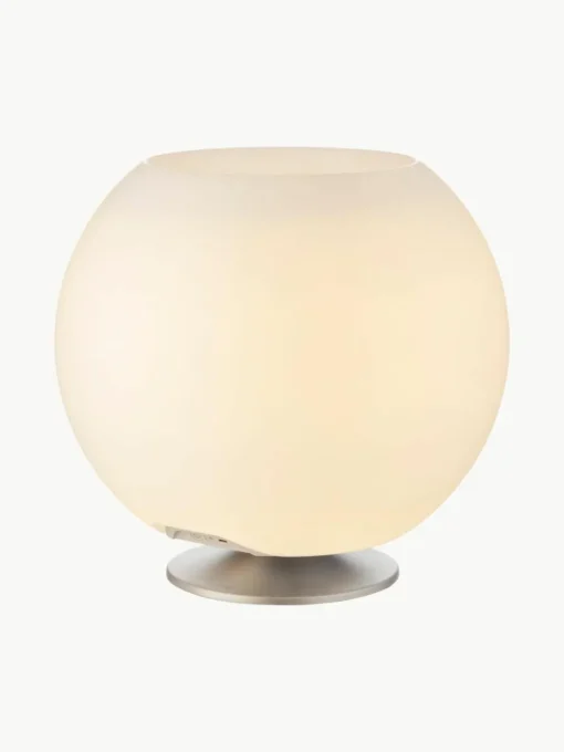 Dimmbare LED-Tischlampe Sphere mit Bluetooth-Lautsprecher und Flaschenkühler