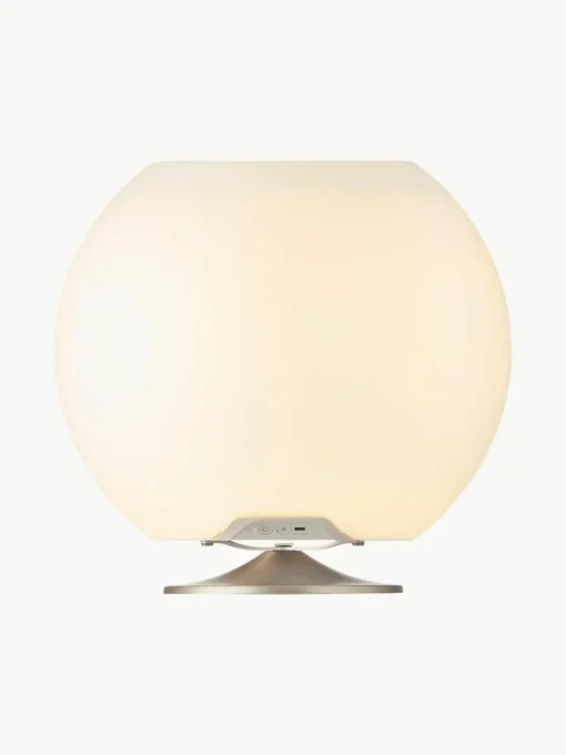 Dimmbare LED-Tischlampe Sphere mit Bluetooth-Lautsprecher und Flaschenkühler
