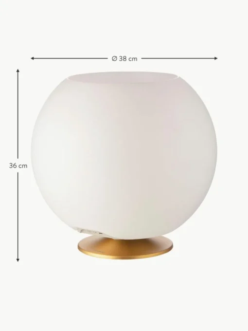 Dimmbare LED-Tischlampe Sphere mit Bluetooth-Lautsprecher und Flaschenkühler