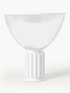 Dimmbare LED-Tischlampe Taccia Small, mundgeblasen