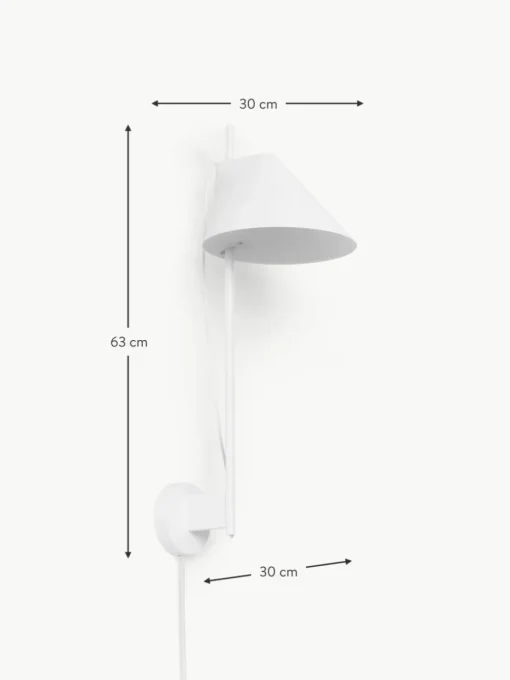 Dimmbare LED-Wandleuchte Yuh mit Timerfunktion