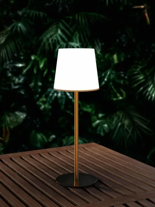 Dimmbare Tischlampe Fausta mit USB-Anschluss