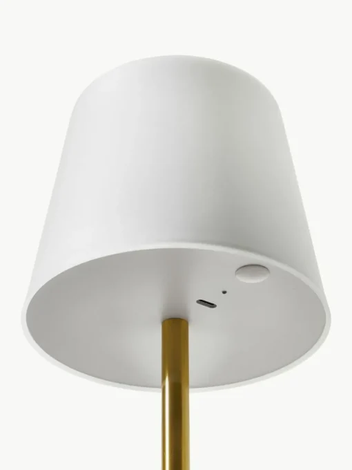 Dimmbare Tischlampe Fausta mit USB-Anschluss