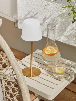 Dimmbare Tischlampe Fausta mit USB-Anschluss