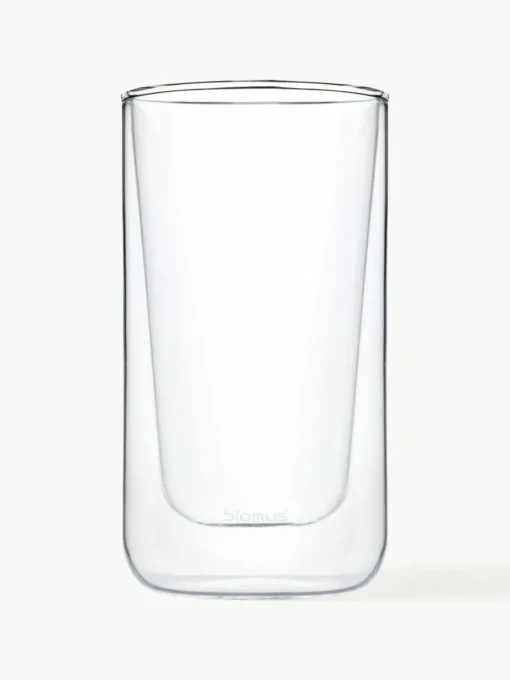 Doppelwandige Glas-Kaffeebecher Nero, 2 Stück