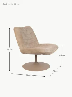 Drehbarer Cord-Loungesessel Bubba