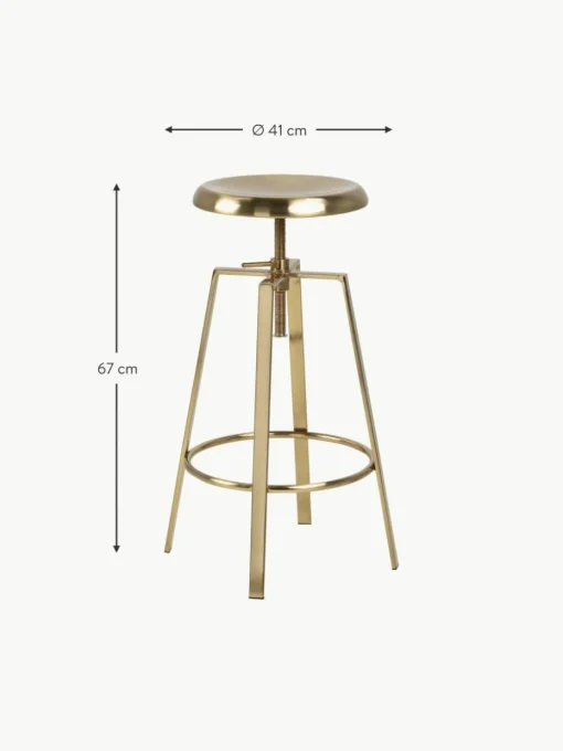 Drehbarer Metall-Barhocker Goose, höhenverstellbar