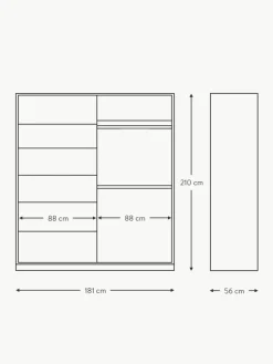 Drehtürenschrank Mia, 4-türig