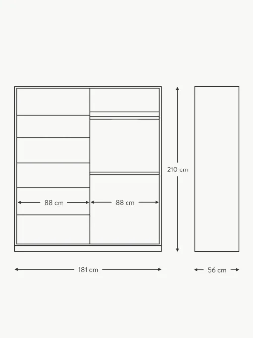 Drehtürenschrank Mia, 4-türig