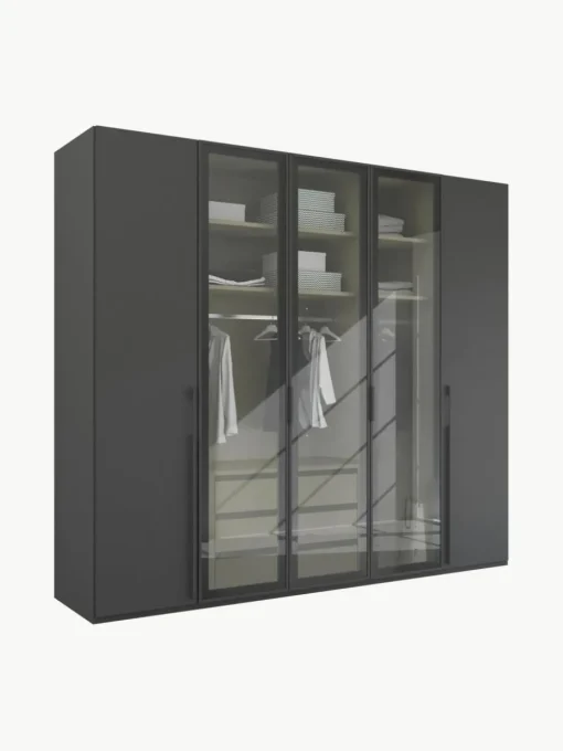 Drehtürenschrank Skat Shine mit beleuchteten Glastüren