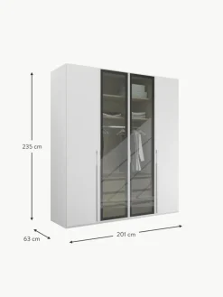Drehtürenschrank Skat Shine mit beleuchteten Glastüren