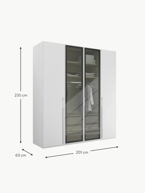Drehtürenschrank Skat Shine mit beleuchteten Glastüren