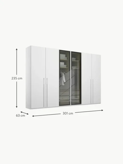 Drehtürenschrank Skat Shine mit beleuchteten Glastüren