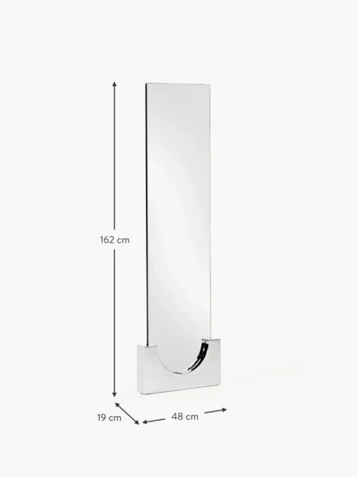 Eckiger Standspiegel Finn mit Metallfuß