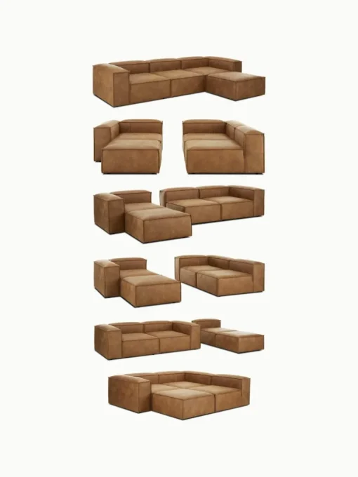 Eckmodul Lennon aus recyceltem Leder
