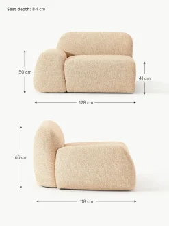 Eckmodul Wolke aus Bouclé