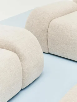 Eckmodul Wolke aus Bouclé