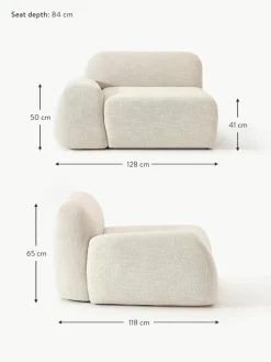 Eckmodul Wolke aus Bouclé