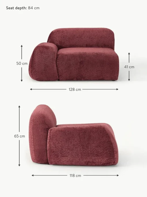Eckmodul Wolke aus Teddy-Bouclé