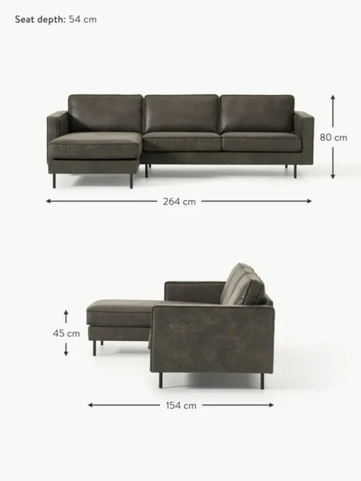 Ecksofa Hunter aus recyceltem Leder
