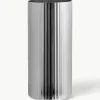 Edelstahl-Vase Bernadotte mit Rillenstruktur, H 26 cm
