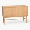 Eichenholz-Sideboard Herringbone mit Fischgrätmuster