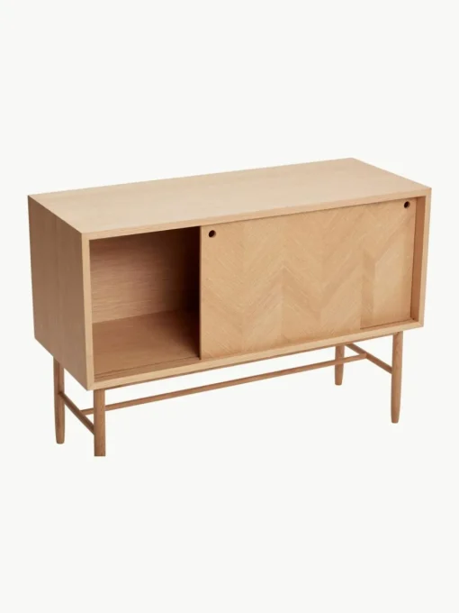 Eichenholz-Sideboard Herringbone mit Fischgrätmuster