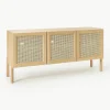 Eichenholz-Sideboard Jolie mit Wiener Geflecht