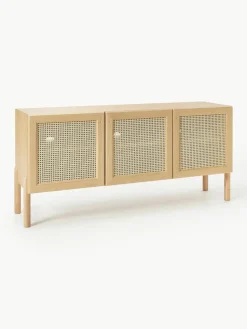 Eichenholz-Sideboard Jolie mit Wiener Geflecht