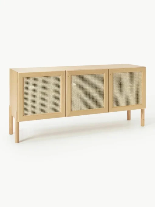 Eichenholz-Sideboard Jolie mit Wiener Geflecht
