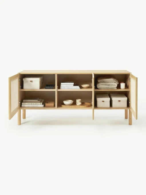 Eichenholz-Sideboard Jolie mit Wiener Geflecht