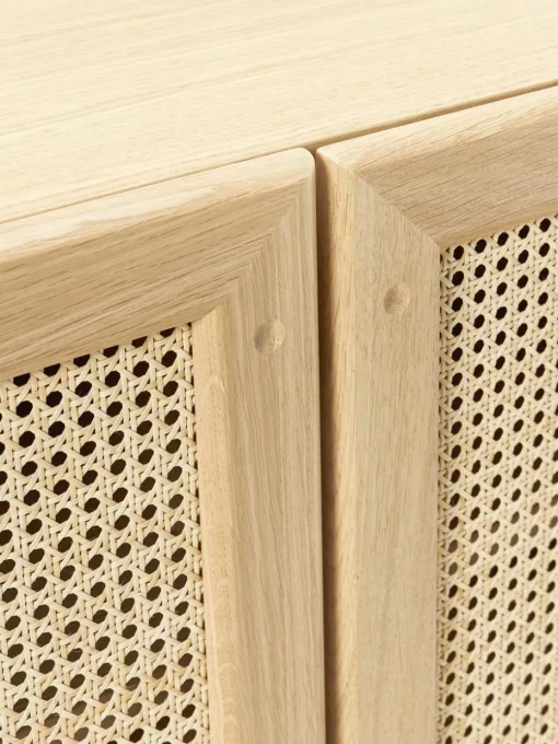 Eichenholz-Sideboard Jolie mit Wiener Geflecht