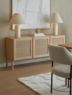 Eichenholz-Sideboard Jolie mit Wiener Geflecht