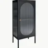 Eichenholz-Vitrine Adelaide mit Rillenglas