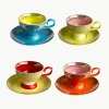 Espressotassen Grandma mit Untertassen, 4er-Set