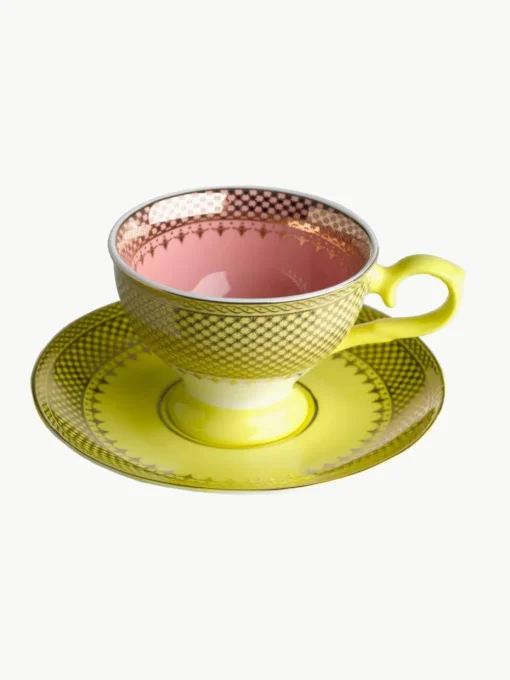 Espressotassen Grandma mit Untertassen, 4er-Set