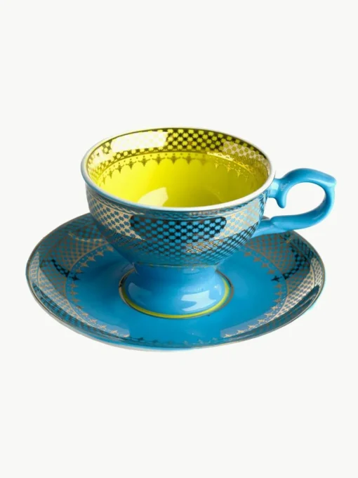 Espressotassen Grandma mit Untertassen, 4er-Set