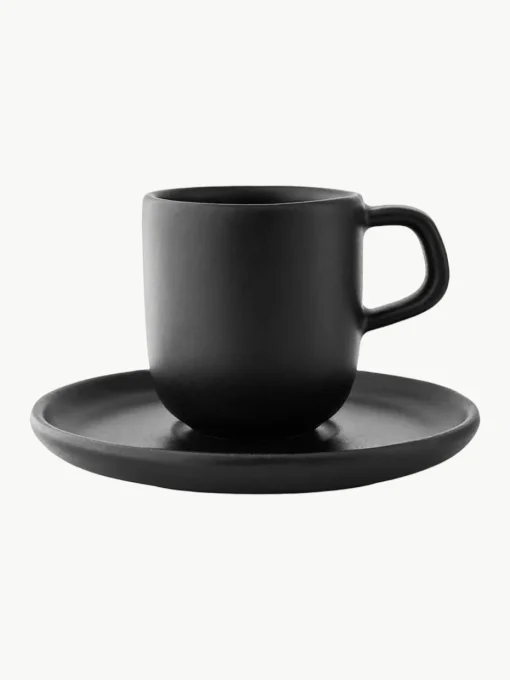 Espressotassen Nordic Kitchen mit Untertassen, 4 Stück