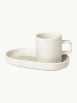 Espressotassen Pilar mit Untertassen, 2 Stück