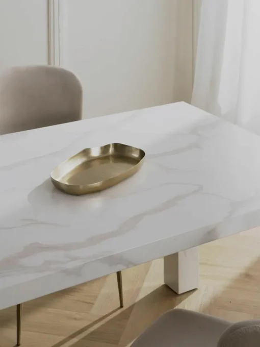 Esstisch Carl in Marmor-Optik, 180 x 90 cm