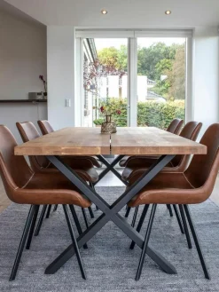 Esstisch Montpellier mit Tischplatte aus Eichenholz, 200 x 95 cm