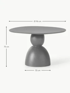Esstisch Sahra in organischer Form, Ø 116 cm